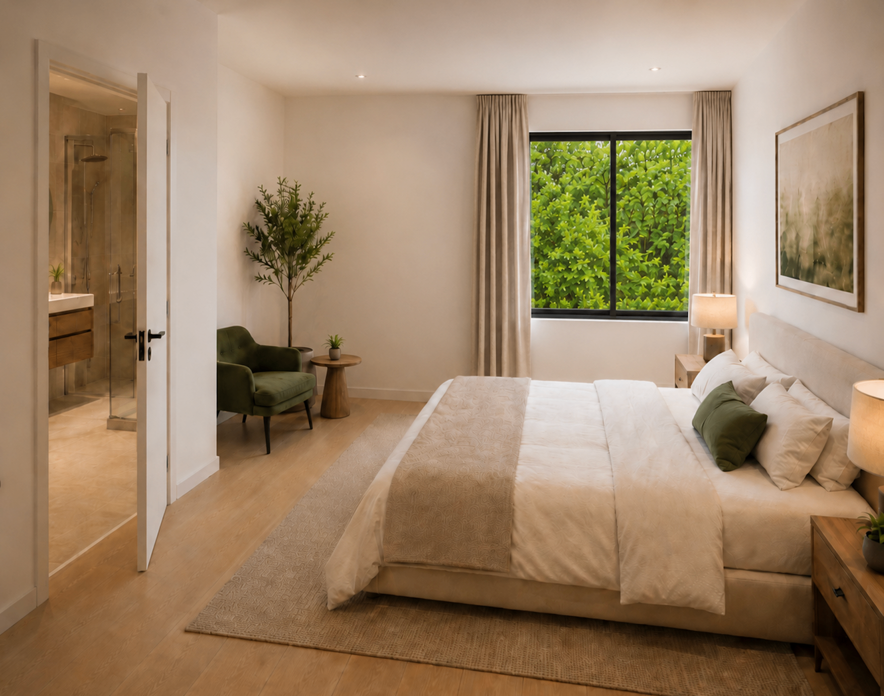 Suite parentale avec vue sur le jardin